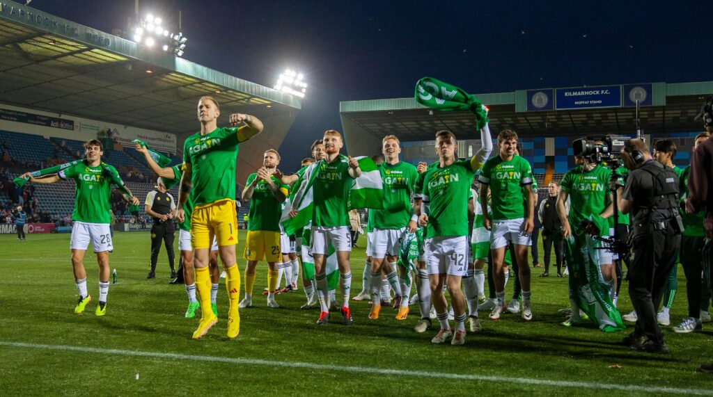 Celtic Players Celebrate