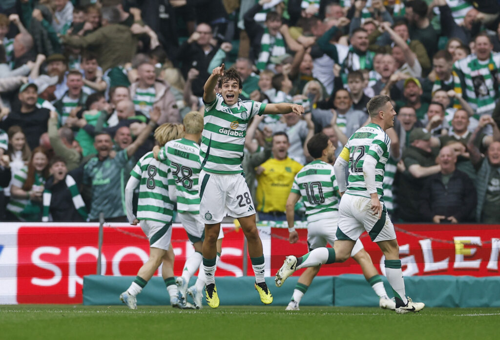 Celtic Players Celebrate