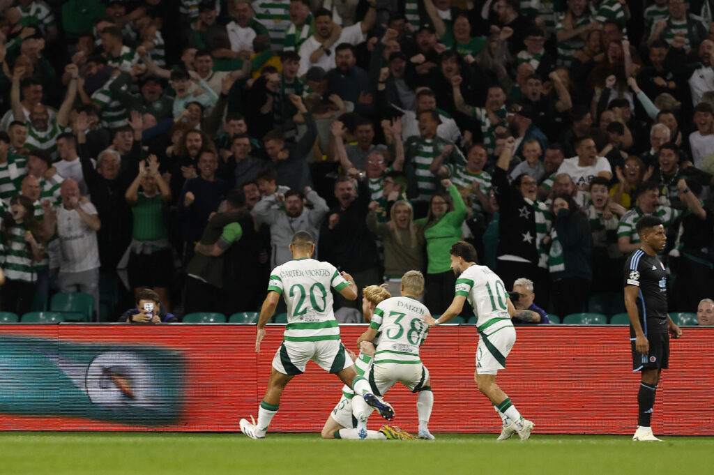 Celtic Players Celebrating