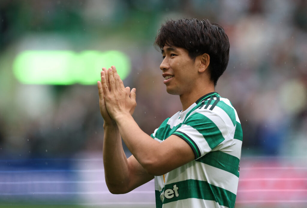 Celtic's Shin Yamada applauds fans